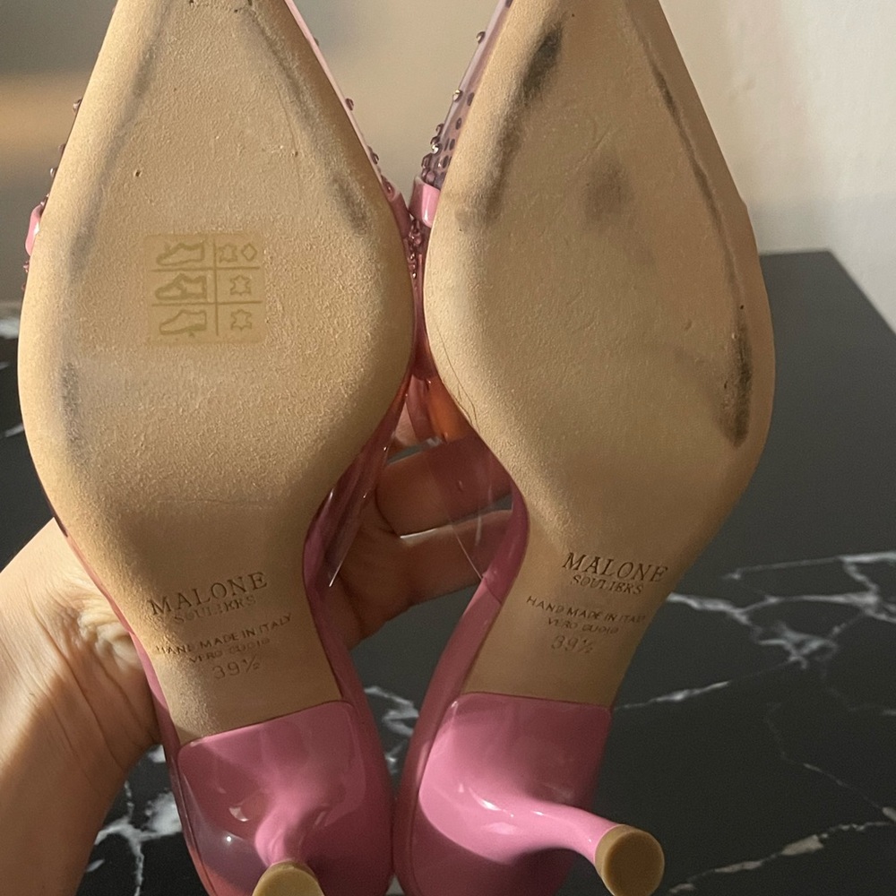 Malone Souliers Pink Crystal-Embellished Heels - Picture 4 of 4